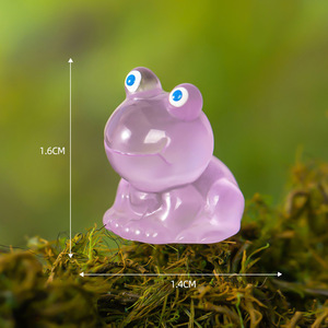 Hot Sell 14mm Glow in Dark Resin <strong>Frog</strong> <strong>Figures</strong> for Home Decorations Doll House Fairy Garden - Product Image 4