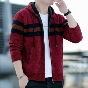 Nuovo arrivo <span class=keywords><strong>Cardigan</strong></span> da <span class=keywords><strong>uomo</strong></span> <span class=keywords><strong>con</strong></span> cappuccio e Zip giacca in maglia spessa maglione Casual oversize - Product Image 4