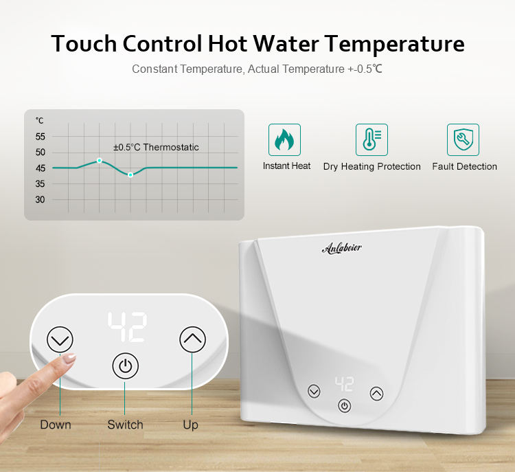 Elcb Jordan Electric Tankless Water Heater with CE CB Certification