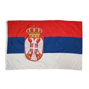 High Quality Wholesale Country National 68D Polyester Serbia Serbian <b>Flag</b> for Sports Events - Product Image 1