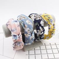 Groothandel Korea Fashion Womens Haar Accessoires Hoofd Band Custom Vrouwen Stof Stropdas Knoop Hoofdband Voor Meisjes