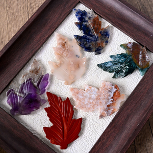 Hojas de Cristal Natural Talladas a Mano al por Mayor, Hojas Pulimentadas Talladas en Cristal, Artesanías de Cristal para Regalos - Product Image 5