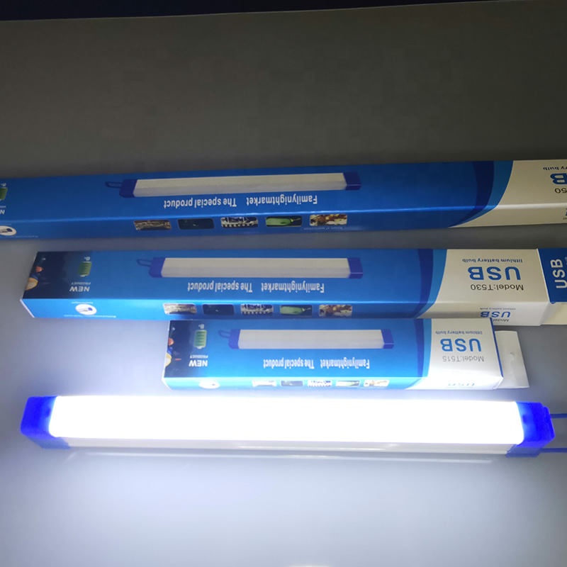 Açık şarj çadır kamp lambası ev Usb şarj edilebilir Led lamba tüp acil aydınlatma