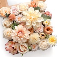 Bouquet de roses artificielles modernes et réalistes en soie parfumée, faites à la main, de qualité supérieure, pour Thanksgiving, Noël, Nouvel An, Pâques, Rentrée scolaire