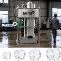 Machine industrielle de fabrication de glace en tubes 5 tonnes/24h, grande capacité, qualité alimentaire SUS304, automatique, pour boissons, pêche, fruits de mer, supermarchés