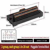 Module de bornier à contact en cuivre pur, 1 entrée 6 sorties, personnalisable 0,2-1,5 mm² 300V pour armoire de commande, fourni par l'usine