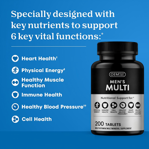 Capsules multivitaminées pour hommes de haute qualité, marque privée, avec minéraux – antioxydant et soutien immunitaire - Product Image 3