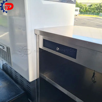 Camion de nourriture personnalisée entièrement équipement chariot à pizza glacée avec roue mobile taco crêpe barbecue remorque alimentaire