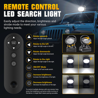Nouveau projecteur LED rechargeable personnalisé de 7 pouces 50W avec télécommande sans fil 12V IP66 étanche, fixation magnétique puissante, tout-terrain