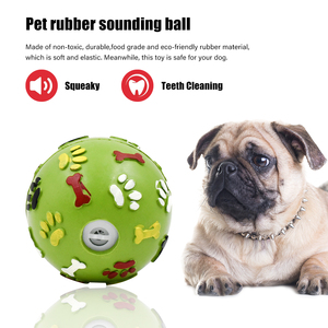 ลูกบอลเด้งมีเสียงทนทานสองขนาด,ของเล่นยางสำหรับสุนัขเล่นในร่มและกลางแจ้ง - Product Image 2