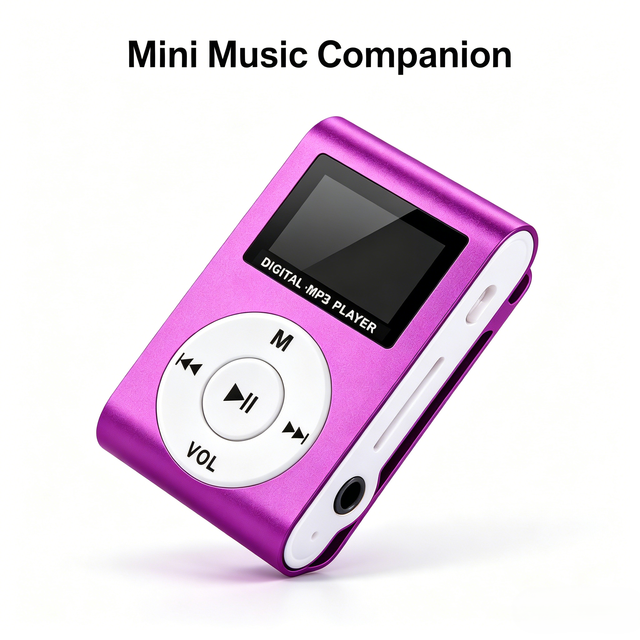Clip Support TF Card Insertion Creative Portable LCD Screen Students MP3 Player