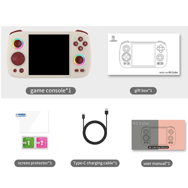 ANBERNIC RG CUBE Portable Retro Mini Handheld Game Console Retro Android 3.95 Inch IPS Screen 128G 256G Wireless Video Gamepad