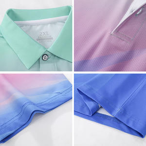 Nuevas camisetas de tenis de solapa para adultos para hombres, camisetas personalizadas de poliéster/Spandex, camiseta de secado rápido, venta al por mayor, ropa deportiva de sublimación POLO - Product Image 4