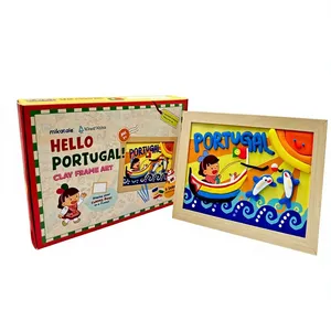 Nouveauté 2026 : Kit d'art créatif pour enfants avec argile <span class=keywords><strong>à</strong></span> séchage <span class=keywords><strong>à</strong></span> l'air ultra-légère pour cadre photo 3D, jouet intellectuel de modelage DIY - Product Image 5