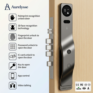 กุญแจล็อคอัจฉริยะ Aurelysse Tuya WiFi <span class=keywords><strong>พ</strong></span>ร้อมระบบจดจำใบหน้า 3 มิติ ระบบสแกนเส้นเลือดฝ่ามือ ระบบปลดล็อคแบบไร้กุญแจ <span class=keywords><strong>พ</strong></span>ร้อมระบบล็อคด้วย AI เพื่อความปลอดภัย - Product Image 2