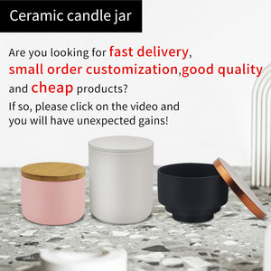 Bán buôn độc đáo gốm nến Jar với nắp 8oz 10oz 12oz tùy chỉnh khắc, màn hình in ấn - Product Image 6