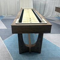 Table de shuffleboard familiale d'intérieur en bois massif de haute qualité, nouveau style, 9/10/12/14 pieds, avec table de billard intégrée, en promotion