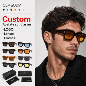 Occhiali da Sole di Lusso per Uomo, Polarizzati, Rettangolari, Montatura in Acetato Fatta a Mano, Lenti Quadrate, Protezione UV400 - Product Image 2