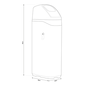 Adoucisseur d'eau pour armoire moyenne, 30 litres de résine, 4 500 litres d'eau, 6/10 personnes - Product Image 2