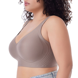 Sujetador Deportivo <span class=keywords><strong>Sin</strong></span> Aros para Mujer, Tallas Grandes M-6XL, Sujetador Deportivo para Yoga, Ropa Interior <span class=keywords><strong>Sin</strong></span> Costuras - Product Image 3
