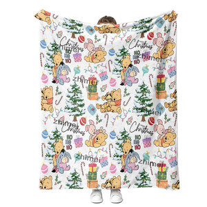 Top Bán Động Vật Phim Hoạt Hình Giáng Sinh Chăn Quà Tặng Tùy Chỉnh Thăng Hoa In Mùa Đông Ấm Mềm Lông Cừu Flannel Mặc Chăn - Product Image 1