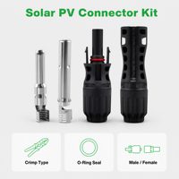 Connecteur de câble en cuivre MCX solaire 1P mâle-femelle avec boîtier PC et joint en silicone pour boîtier de jonction de module