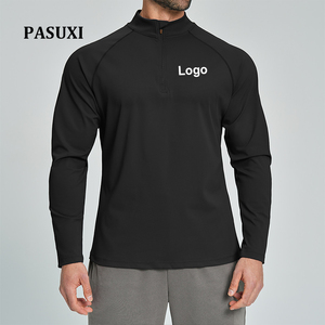 PASUXI 2026 Maglietta a Maniche Lunghe da Uomo con Mezza Zip, Traspirante e Assorbente, Senza Cuciture, Elasticizzata in Quattro Direzioni, Delicata sulla Pelle, <span class=keywords><strong>Abbigliamento</strong></span> <span class=keywords><strong>Sportivo</strong></span> - Product Image 1