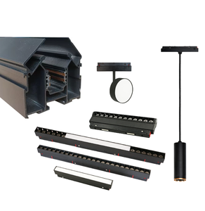 Rail encastré au design moderne 48V pour système d'éclairage sur rail magnétique à film souple pour plafond à étirement par tension LED - Product Image 1