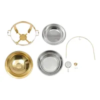Plat de service de luxe doré 8L, ensemble de buffet en acier inoxydable, chauffe-plats rond pour événements haut de gamme, mariages, traiteurs et hôtels