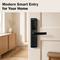 Cerradura Inteligente para Puerta de Hotel TTLOCK, Acero Inoxidable 304, Aplicación Móvil, Contraseña, Tarjeta, Llave Mecánica, para Hotel y Apartamento