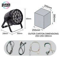 Projecteur LED Par Wash 200W 18x10W RGBW 4-en-1 15-60 °   Pour scène intérieure, mariage, fête