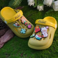 Boutons décoratifs personnalisés en PVC écologiques, motif dessin animé mignon, pour chaussures de plage, thème alimentaire, pour filles