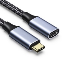 Kabel Ekstensi Tipe C Male ke Female USB 3.1 Gen 5Gbps 4K 60Hz Kabel Ekstender Kepang Transfer Data Kecepatan Tinggi