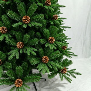 Décorations <span class=keywords><strong>de</strong></span> Noël d'extérieur <span class=keywords><strong>de</strong></span> grande taille en PE <span class=keywords><strong>de</strong></span> haute qualité, avec feuillage mixte, arbres à charnières, décorations <span class=keywords><strong>de</strong></span> cône <span class=keywords><strong>de</strong></span> pin et palmiers artificiels - Product Image 3