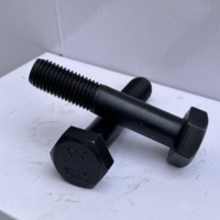 Baut Heksagonal Besar Ulir Metrik Baja Paduan 10.9S Merek CJ 35VB Oksida Hitam Kekuatan Tinggi 1 Mur Set Lengkap Washer GB/T