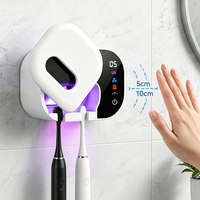 Support mural pour brosses à dents avec affichage numérique, ventilateur UV désinfectant, séchage, rechargeable, personnalisable, marque privée, support de rangement
