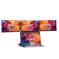 15.6 Inch Portable Horizontal Quad Monitor For Laptops Consumer Electronics FOPO New Products Display Extender 1 Cable Connect
