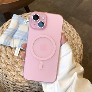 Custodia per telefono trasparente opaco Color caramella per <span class=keywords><strong>iPhone</strong></span> 12 <span class=keywords><strong>13</strong></span> 14 16 <span class=keywords><strong>Pro</strong></span> <span class=keywords><strong>Max</strong></span> 17 custodia sottile <span class=keywords><strong>rosa</strong></span> con coperchio in tinta unita nera custodia magnetica - Product Image 5