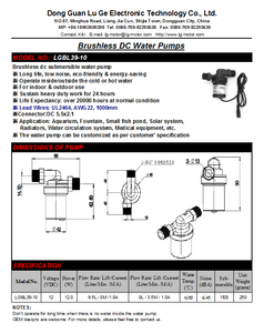 <span class=keywords><strong>Pompe</strong></span> à eau CC sans balais LGBL39-10 à faible bruit et haute puissance, <span class=keywords><strong>pompe</strong></span> de circulation 12V 12W, fournie directement par l'usine - Product Image 5