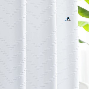 <span class=keywords><strong>Rideau</strong></span> <span class=keywords><strong>de</strong></span> <span class=keywords><strong>douche</strong></span> en tissu blanc infroissable, style bohème, à franges géométriques, à rayures, avec pompons, <span class=keywords><strong>rideau</strong></span> <span class=keywords><strong>de</strong></span> salle <span class=keywords><strong>de</strong></span> bain texturé, style <span class=keywords><strong>shabby</strong></span> chic - Product Image 6