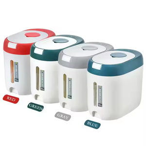 Conteneur de stockage de céréales pour la maison, distributeur de riz, seau de distribution de céréales étanche, baril multifonctionnel - Product Image 6