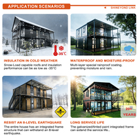 Maisons conteneurs de luxe à double étage prêtes à être expédiées, maisons conteneurs préfabriquées 20FT 40FT