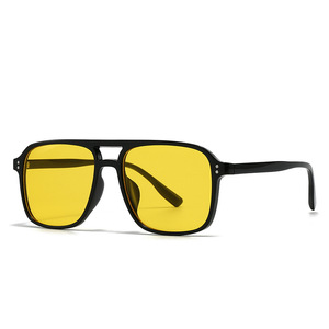 Gafas de Sol Modernas Retro Cuadradas de Doble Puente, Estilo 2026, Protección UV400, Montura Completa, para Hombre y Mujer - Product Image 4