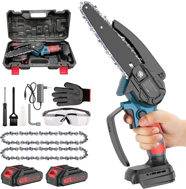 Wholesale Portable Mini 6-Inch 21V Battery Powered DIY & Industrial Grade OEM Home Use Handheld Electric Chainsaw