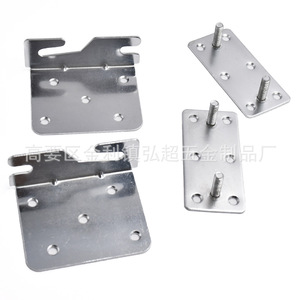 Bisagra para Cama HC-002, Hierro con Recubrimiento de Zinc Blanco, 36x80x97mm, Conector Duradero para Muebles del Hogar - Product Image 3