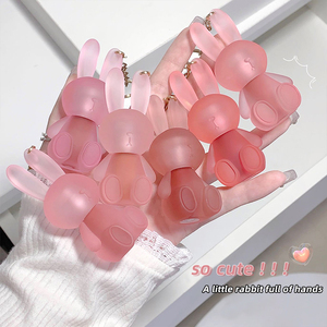 Dễ Thương Thỏ Thiết Kế Nhung Môi Lâu Dài Giữ Ẩm Không Dính Cup 2 Trong 1 Móc Chìa Khóa Dễ Thương Son Bóng - Product Image 1