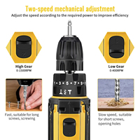 Perceuse sans fil 21 V, perceuse à percussion rechargeable, perceuse électrique portable à vitesse variable, personnalisable OEM