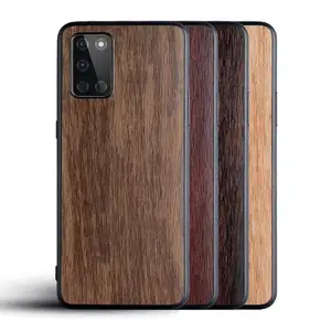 Para Oneplus 8T premium real de madera del teléfono móvil casos precio de fábrica de madera en blanco del teléfono celular CASO DE BOLSAS DE