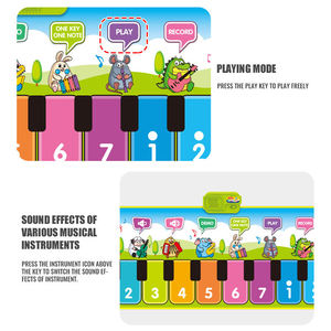 Tapis de jeu musical électronique pour enfants avec clavier de piano, tapis de danse tactile, tapis de jeu éducatif précoce pour tout-petits, jouets cadeaux - Product Image 5