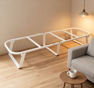 La Estructura de cama de metal blanco plegable se puede plegar en un ángulo grande y es adecuada para el descanso del <span class=keywords><strong>mediodía</strong></span> en la oficina - Product Image 5